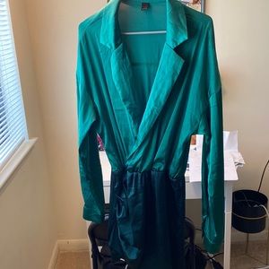 Green two shaded dress